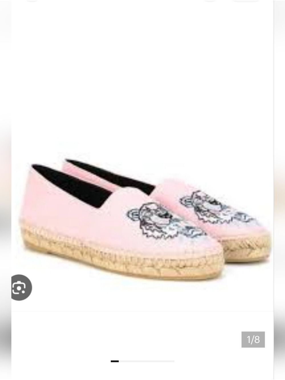 KENZO | Classic Tiger canvas espadrilles pink Blue Sz 37